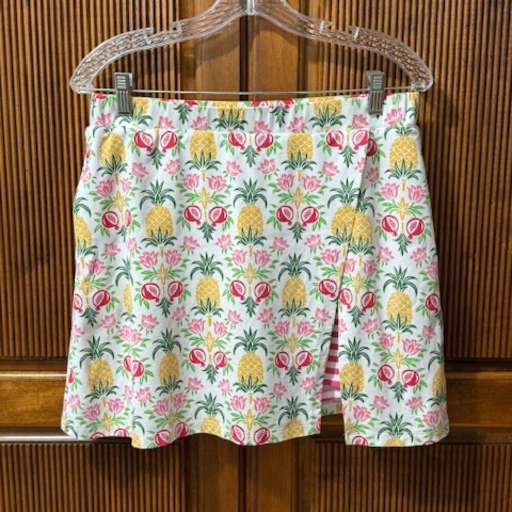 J. Mclaughlin Wavesong Skort Pineapple Striped Ca… - image 1